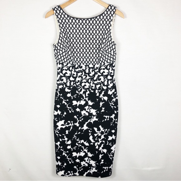 White House Black Market Dresses & Skirts - White House Black Market Sleeveless Pencil Midi Dress | Black White | Size 4